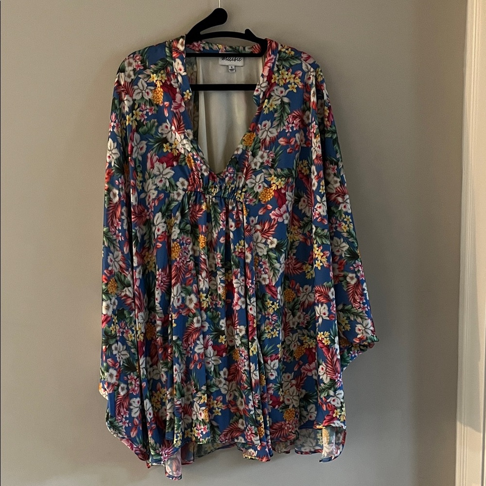 Floral Blue Mini Dress